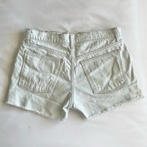 GAP Womens Light Wash Denim Shorts High-Rise 3" Inseam Raw Hem Jean Size 27R - Picture 5 of 5